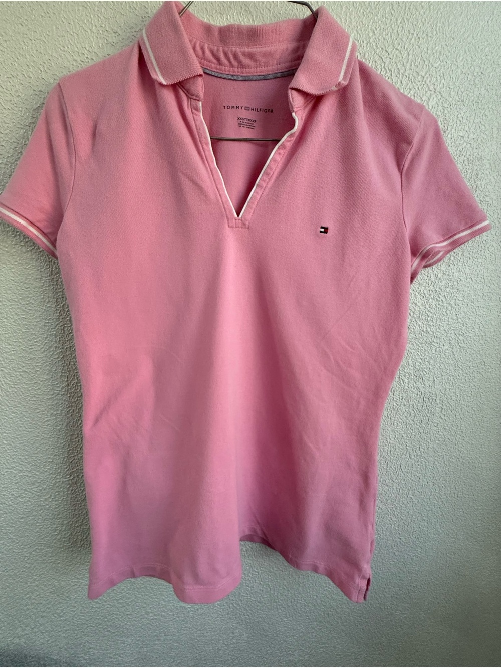 Tommy Hilfiger Pink Short Sleeve Polo Top - Picture 1 of 5